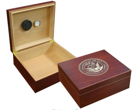 Navy Cigar Humidor (Cherry)