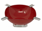 Quadrangle Ashtray (Red)