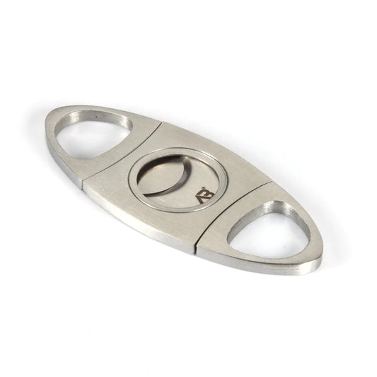 Alaska Bear® Cigar Cutter Stainless Steel Guillotine Double Cut Blade in Black Gift Pouch