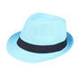 Unisex Fedora Hat Trilby Cuban Sun Protection Short Brim (US Alpha Large X-Large Turquoise)